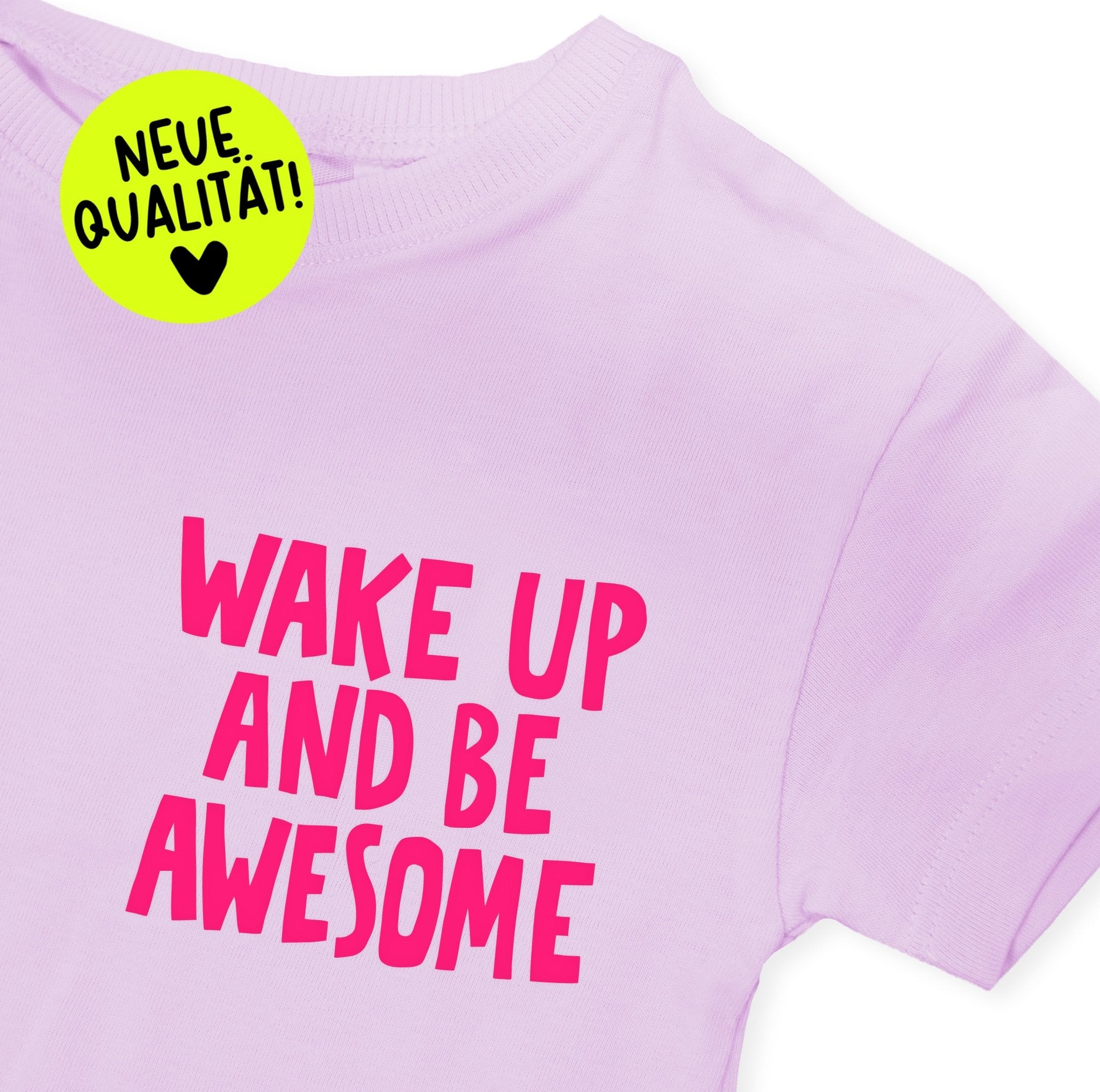 paul-clara-flock-patches-wake-up-and-be-awesome-iron-on-neongelb image 4