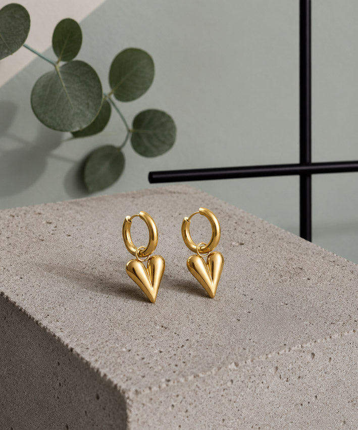 lenipepunkt-ohrringe-creole-mit-herz-gold-edelstahl image 1