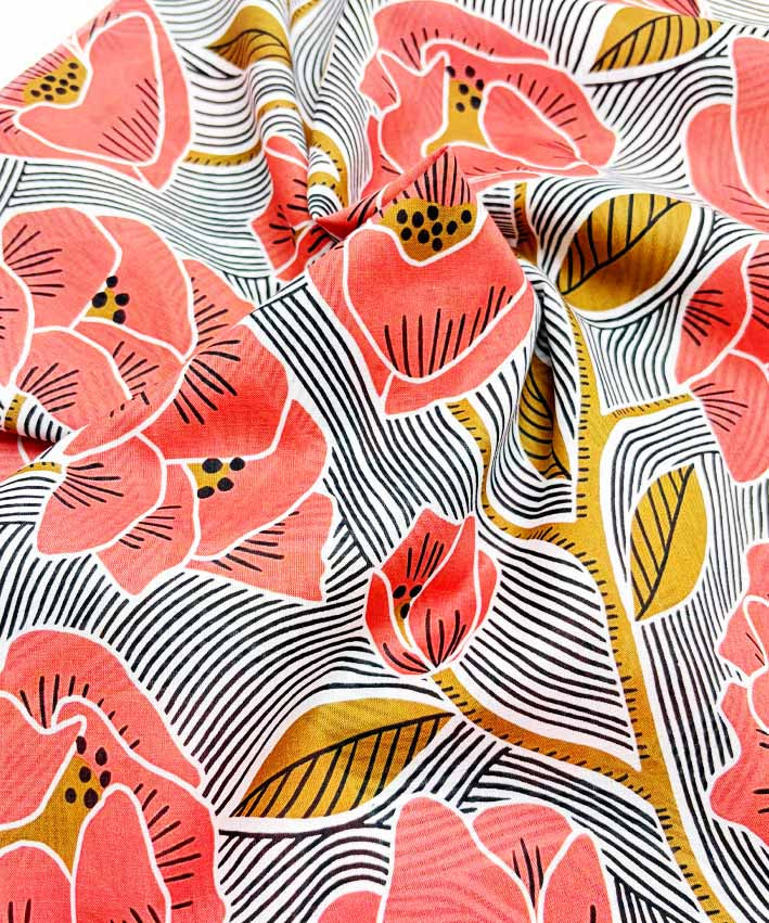 lenipepunkt-stoffe-baumwoll-voile-poppies-meterware image 1