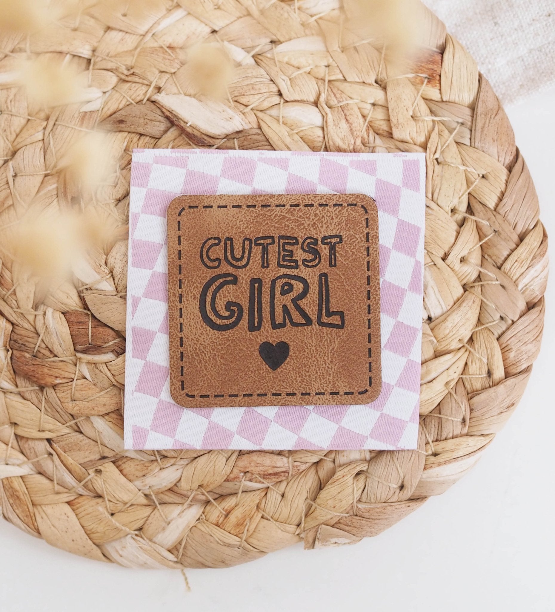 paul-clara-kunstleder-labels-cutest-girl-label-iron-on image 2