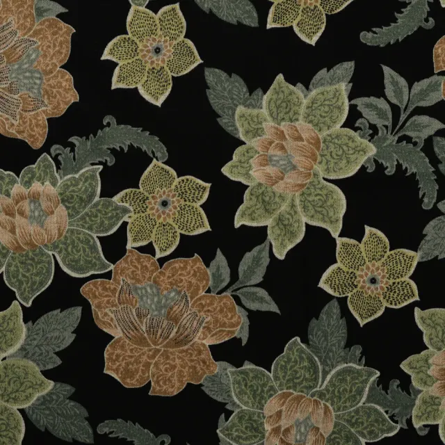 fadenk-fer-flowers-viskosestrick-stoff-schwarz-0-5-m image 1