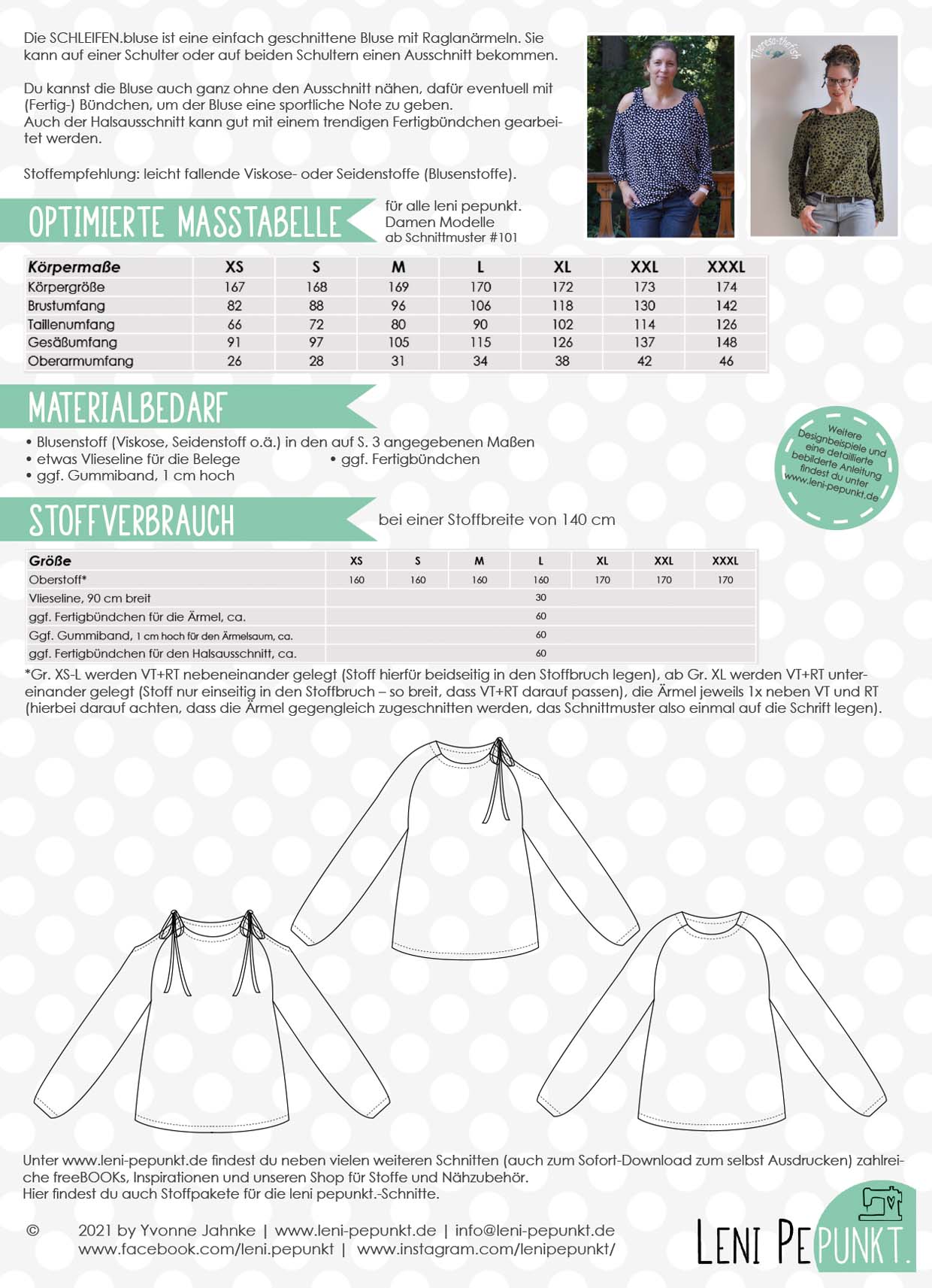lenipepunkt-schleifen-bluse-papierschnittmuster-155-xs-xxxl image 5