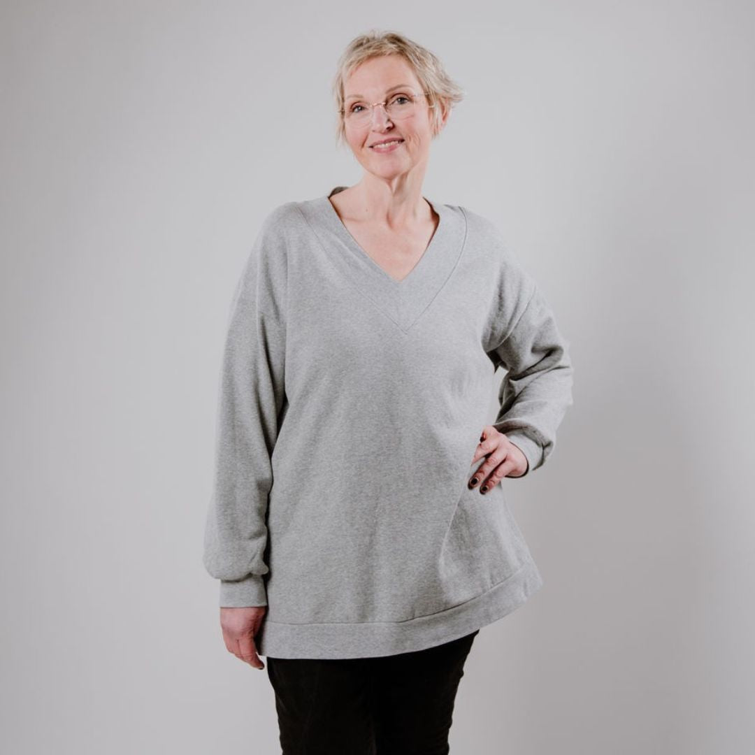 sew-simple-damen-sweater-timea-papierschnittmuster-v-ausschnitt image 2