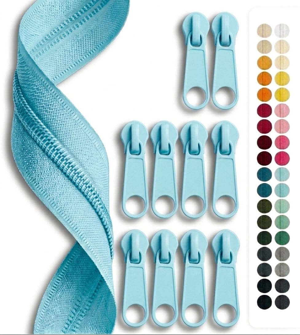 jajasio-endlosrei-verschluss-wei-5-m-3mm-mit-10-zipper image 7