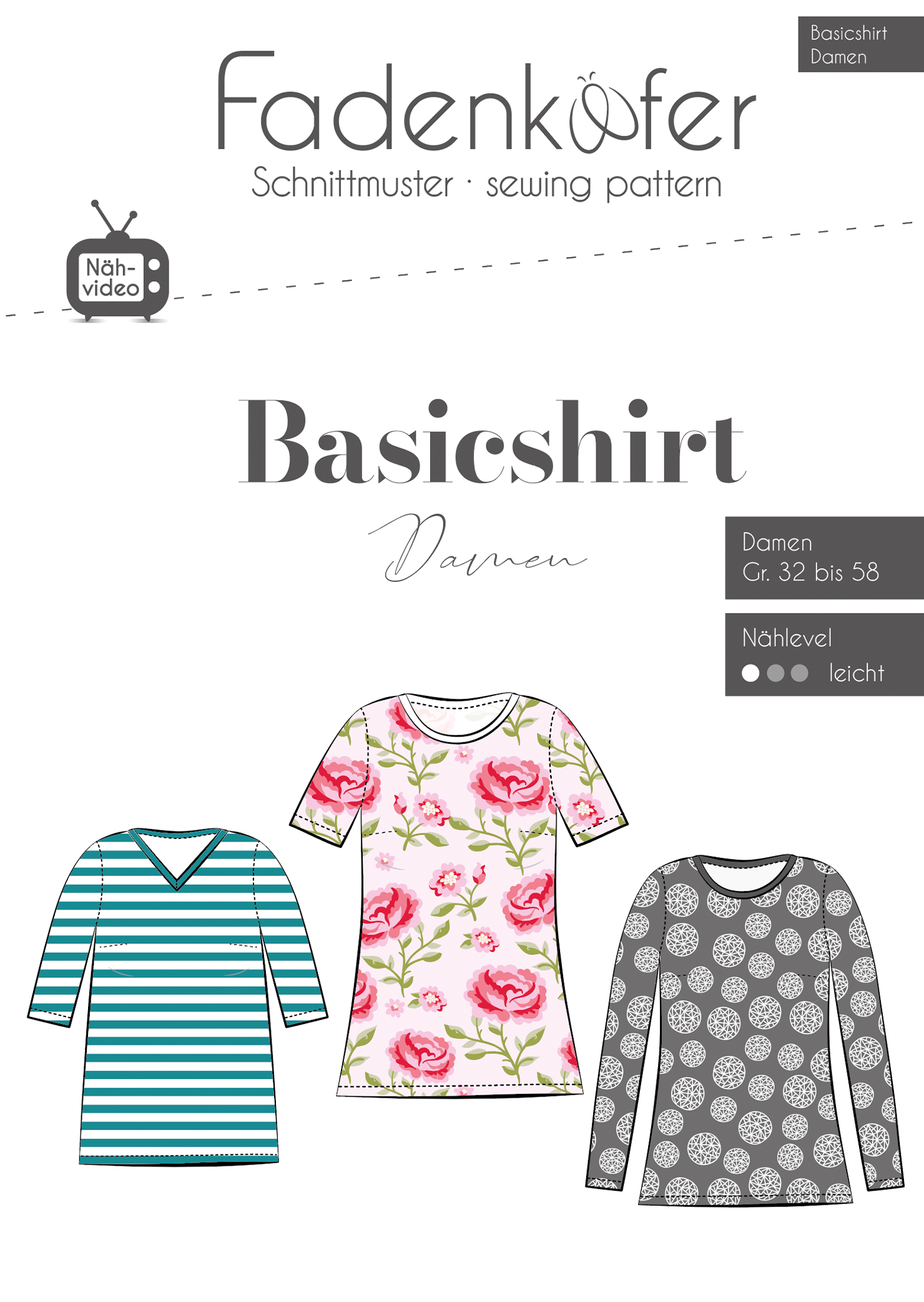 fadenk-fer-basicshirt-damen-papierschnittmuster-jersey-shirt image 1