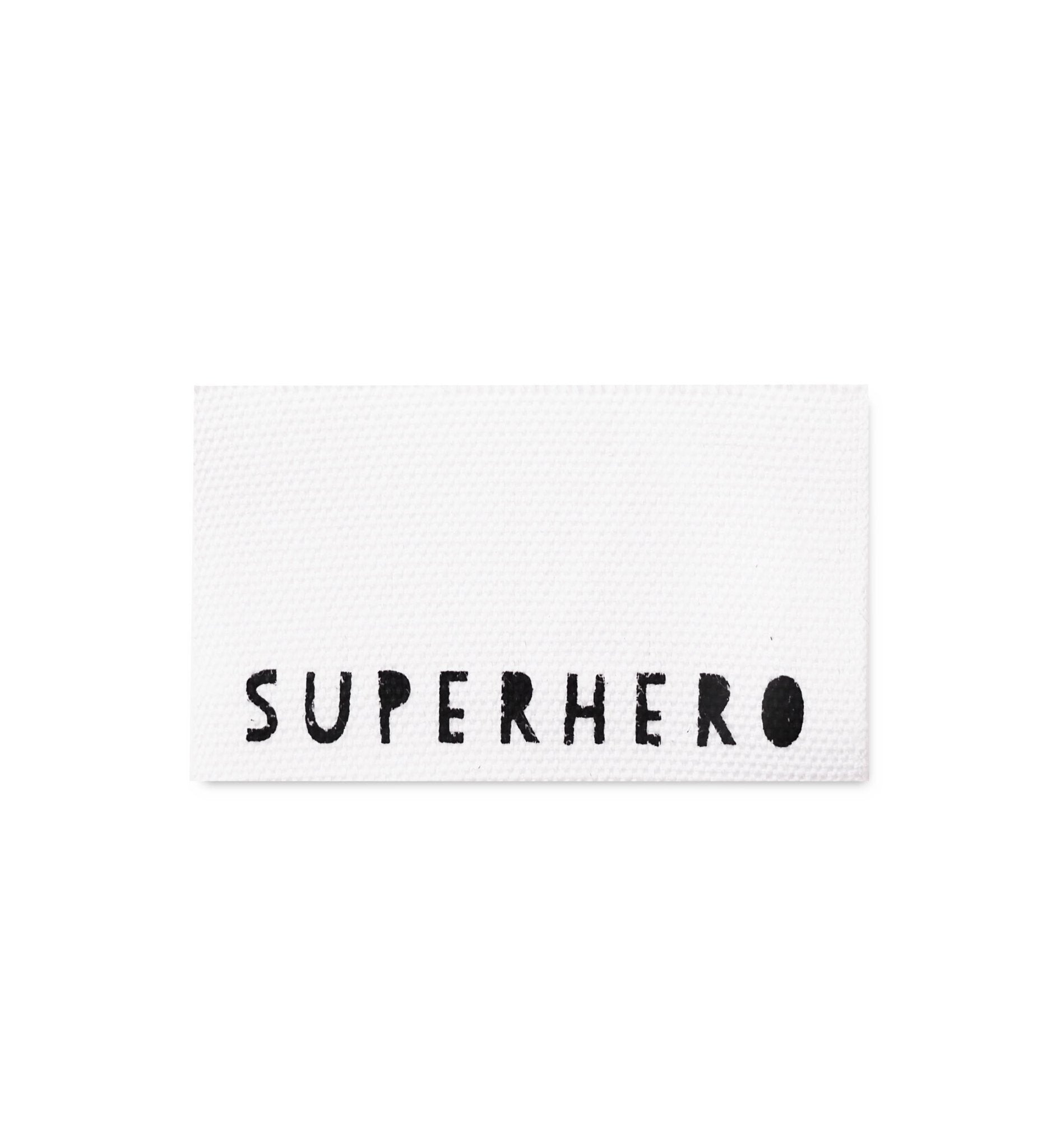 paul-clara-baumwoll-labels-superhero-klapplabel-einn-hen image 1