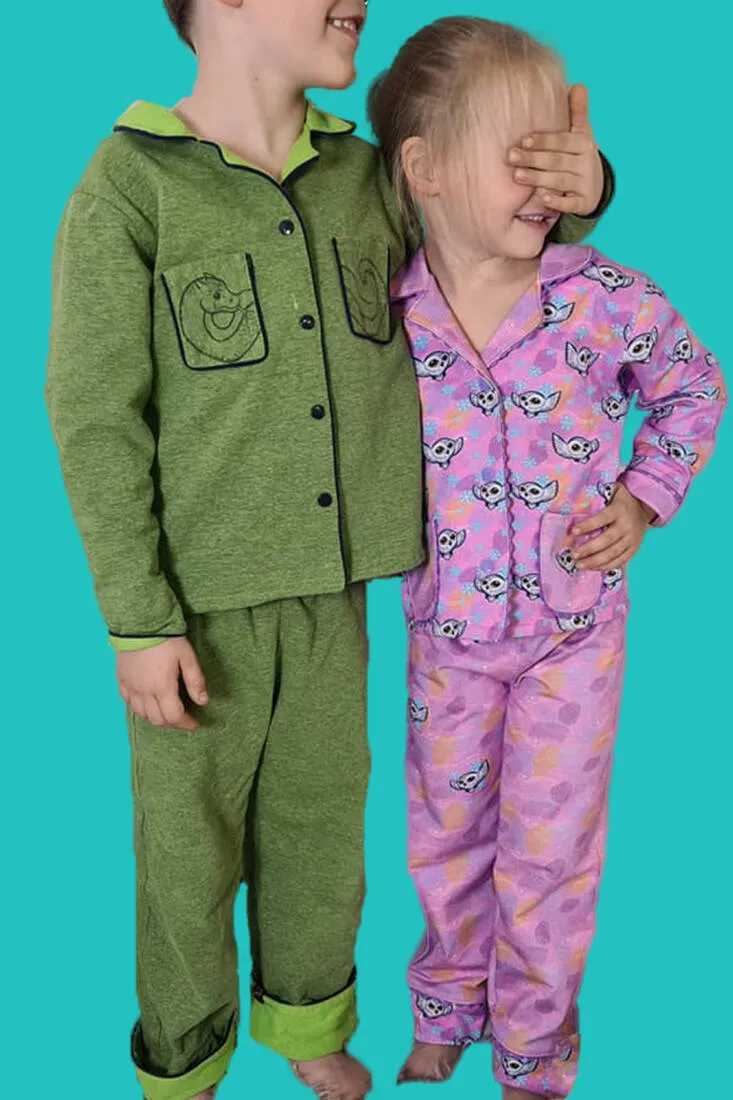 n-hfrosch-papierschnittmuster-kinder-pyjama-tidur-klassisch image 1