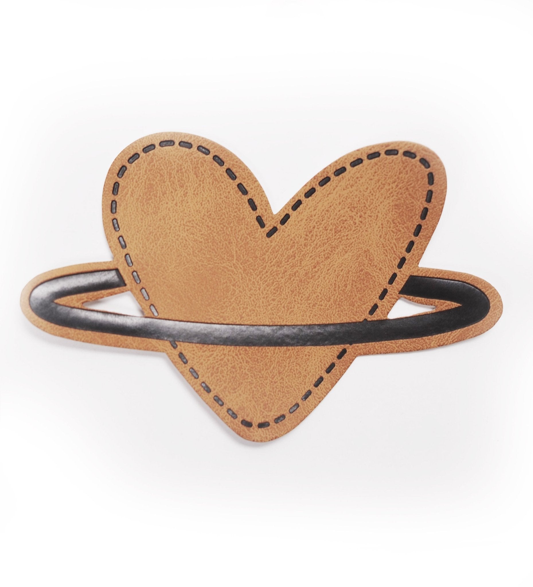 paul-clara-herzplanet-kunstlederlabel-iron-on-8x5-4-cm image 1