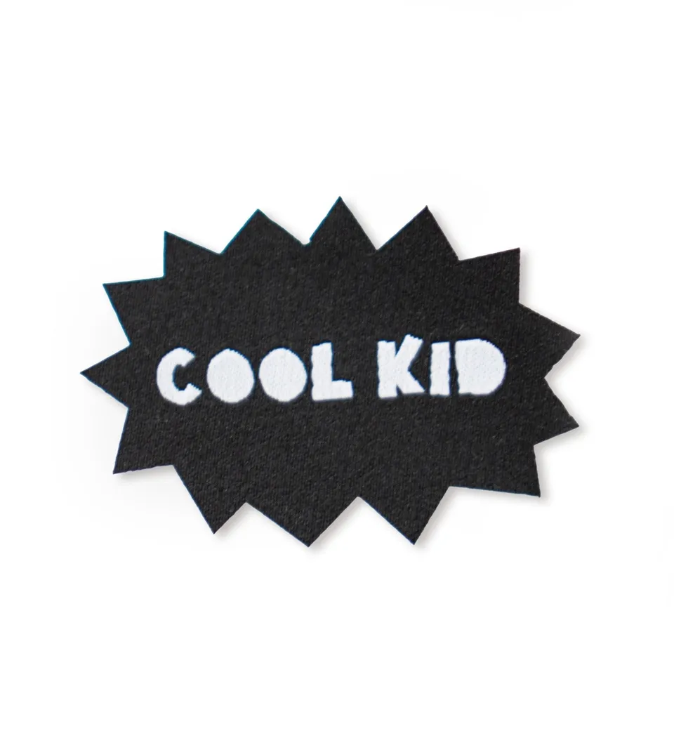 paul-clara-gewebte-patches-cool-kid-patch-iron-on image 1