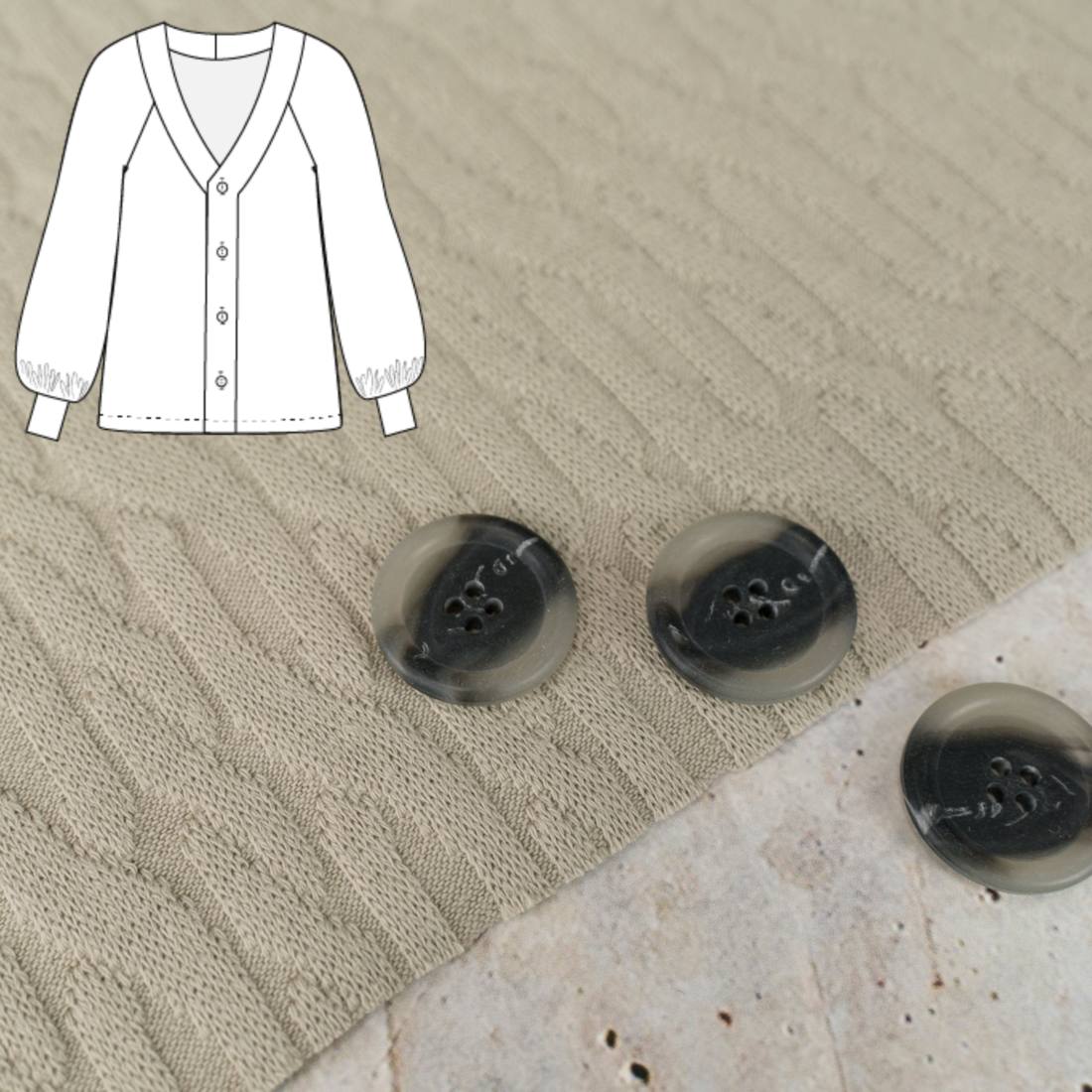 n-hfrosch-jujur-n-hpaket-strickjacke-hellgrau-zopfstrick image 1