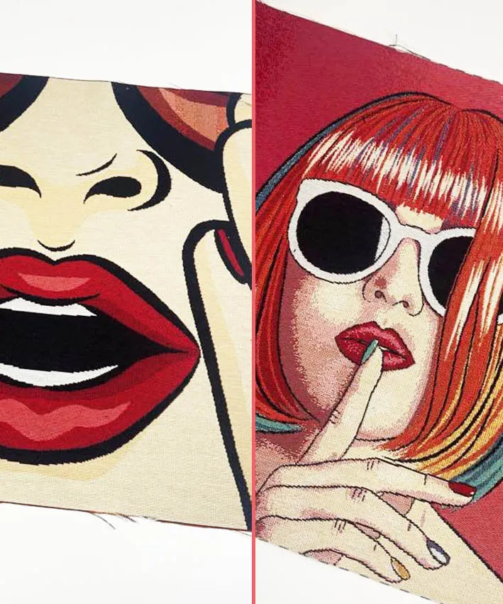 lenipepunkt-gobelin-panel-pop-art-mund-bob-47x47-cm image 1
