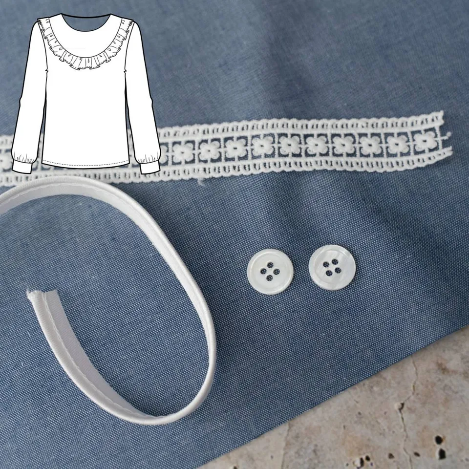 n-hfrosch-seni-bluse-n-hpaket-chambray-mit-spitze image 1