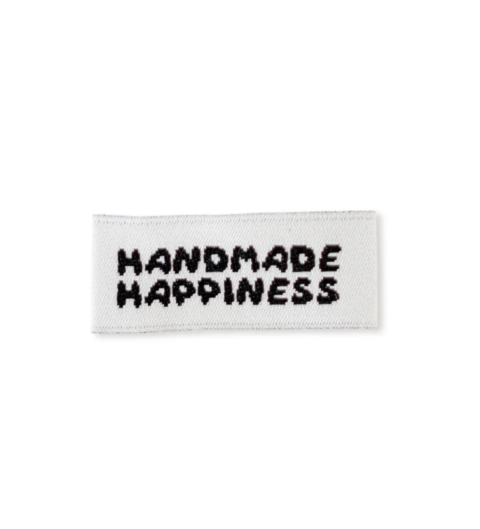 paul-clara-weblabels-handmade-happiness-label-3x1-2-cm image 1