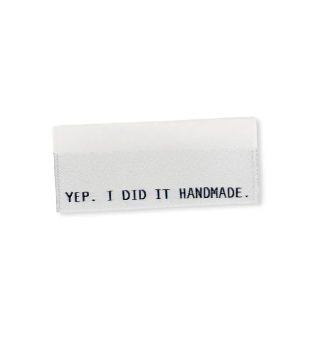 paul-clara-weblabels-klapp-weblabel-yep-i-did-it-handmade-label-schwarz image 1