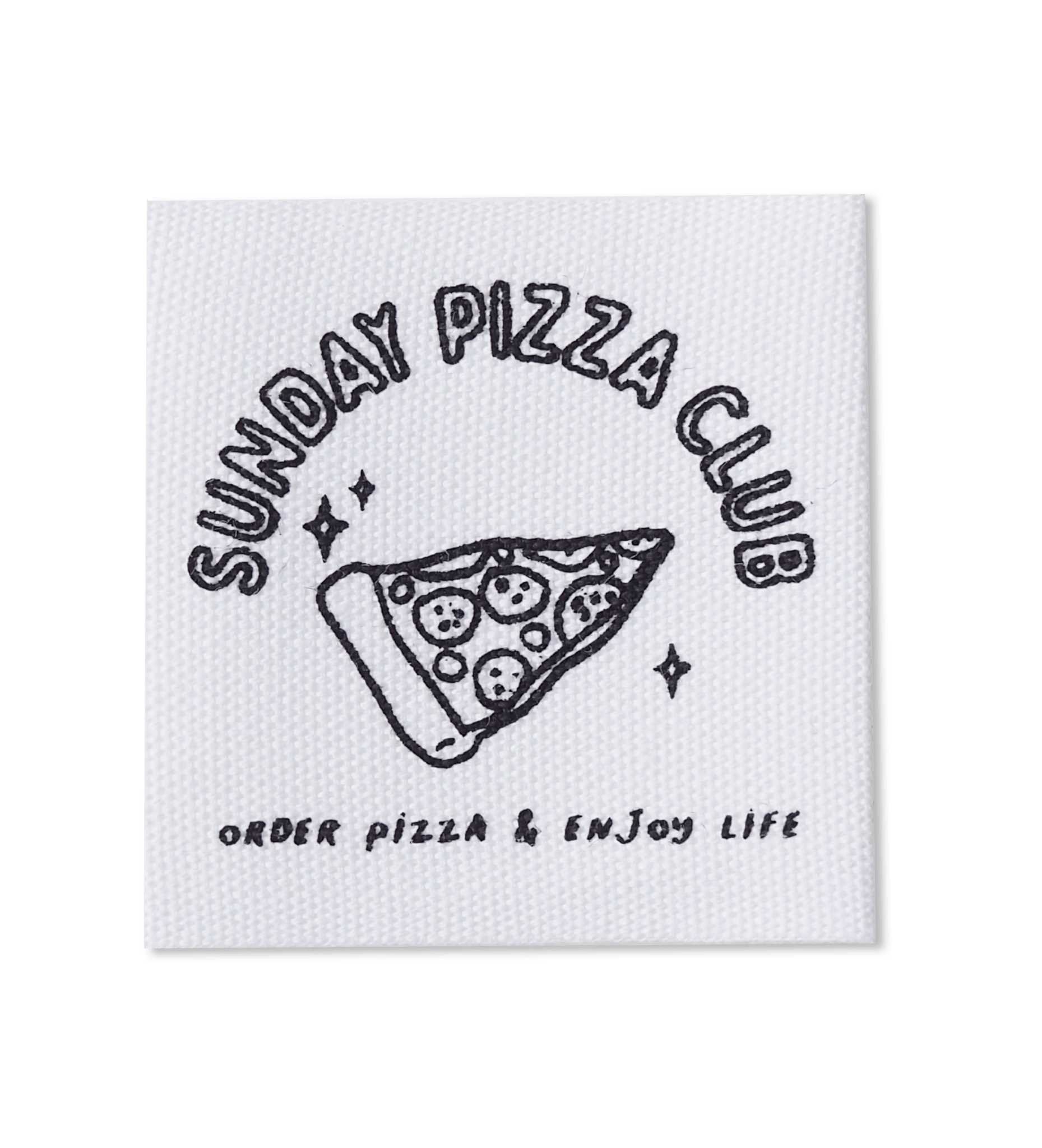 paul-clara-baumwoll-labels-sunday-pizza-club-3-5-cm-n-hetikett image 1