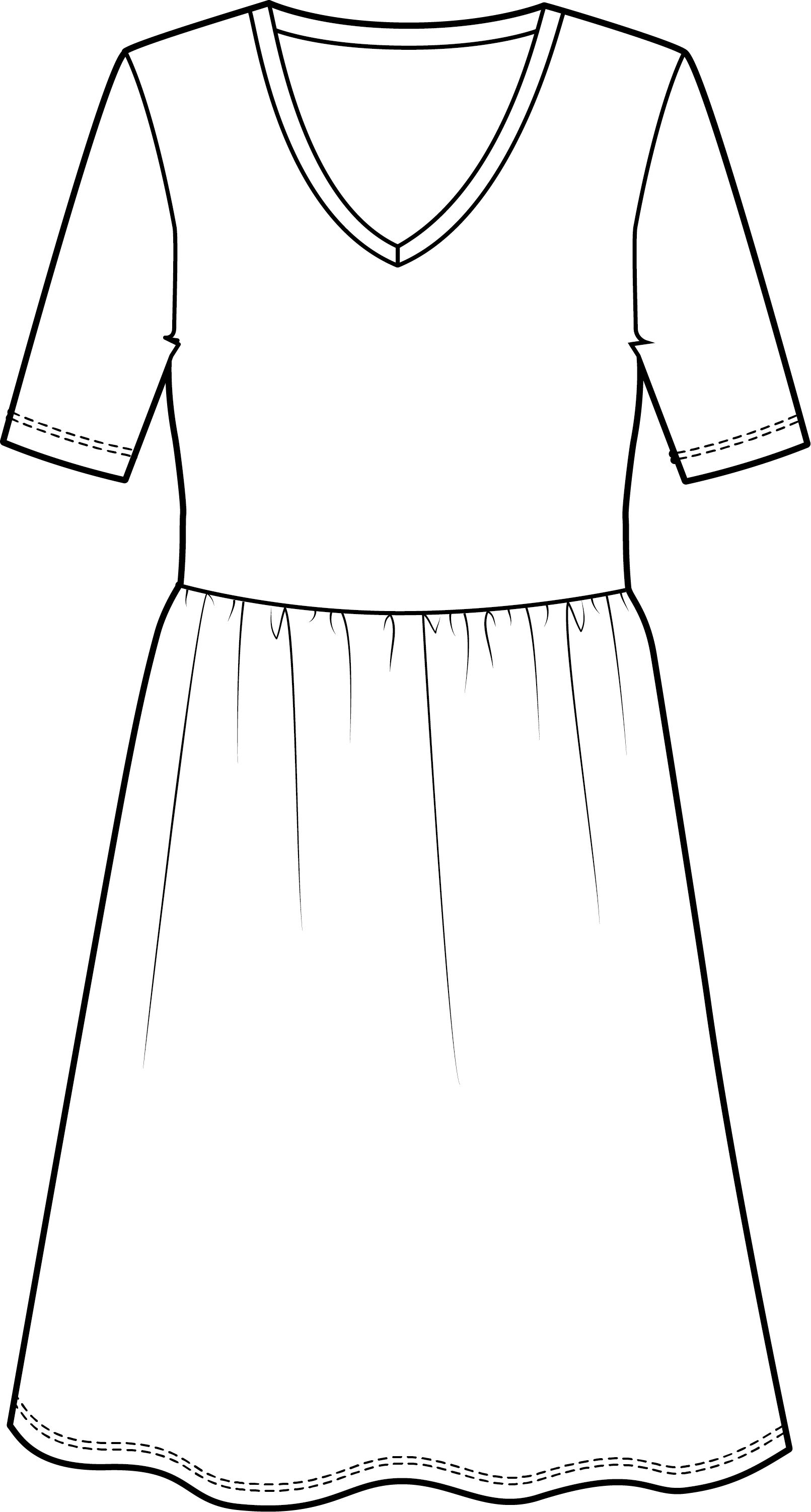 n-hfrosch-gaun-damen-kleid-papierschnittmuster-jersey-v-ausschnitt image 4