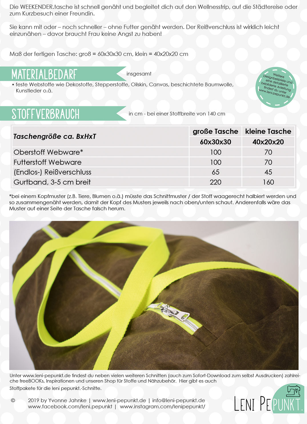 lenipepunkt-schnittmuster-f09-weekender-tasche-papierschnitt image 3