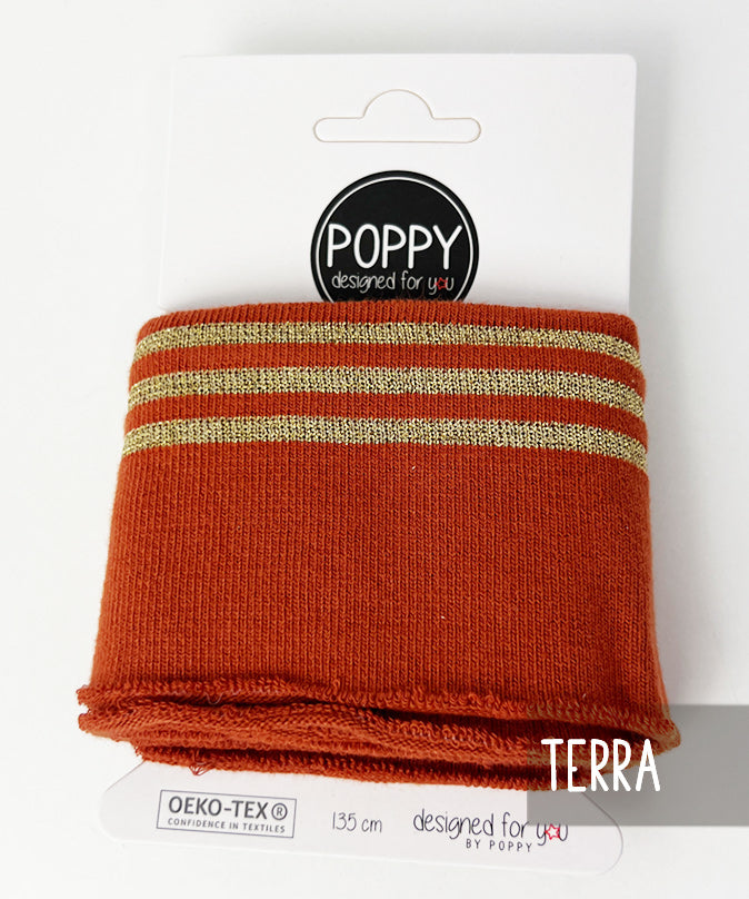 lenipepunkt-streifen-lurex-fertig-b-ndchen-cuffs-t-rkis image 3