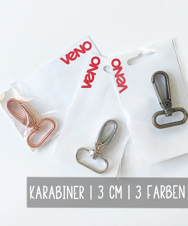 veno-karabiner-30mm-taschen-karabinerhaken-kupfer image 1