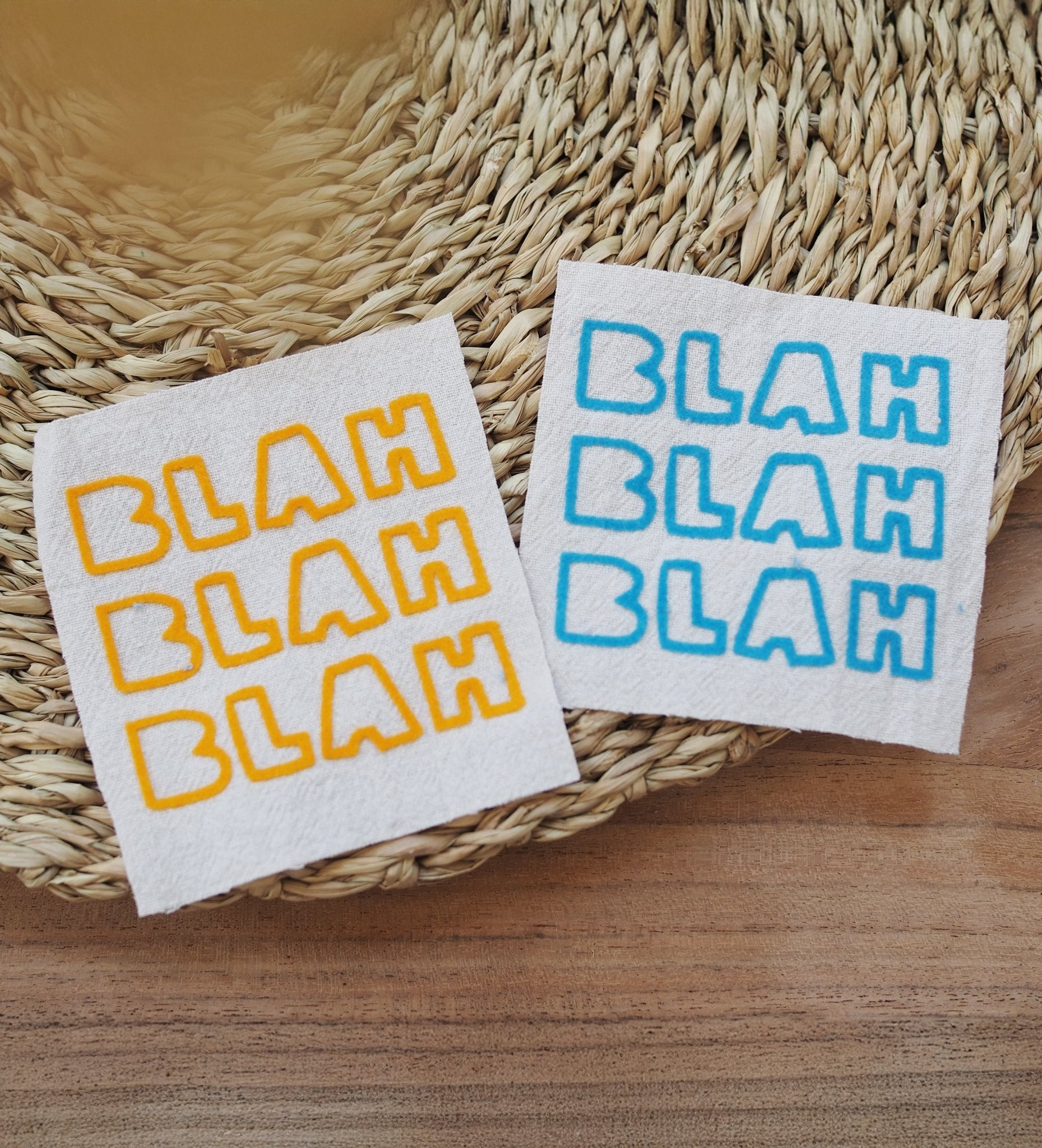 paul-clara-flock-patches-blah-blah-blah-patch-aufb-geln-gelb image 3