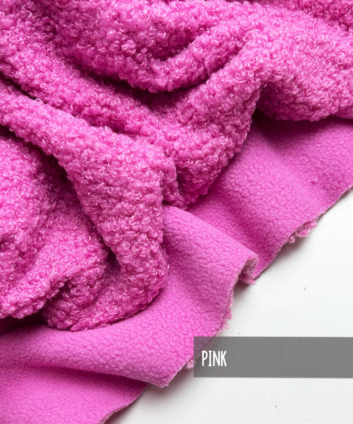 fleece-teddy-boucle-doubleface-neonpink-145cm image 7
