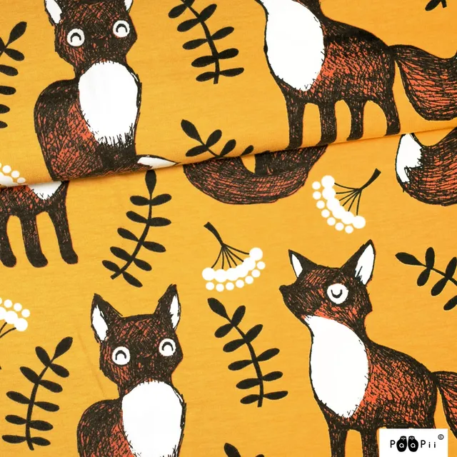 n-hfrosch-bio-jersey-fuchs-nuutti-senfgelb-restst-ck-45-cm image 1