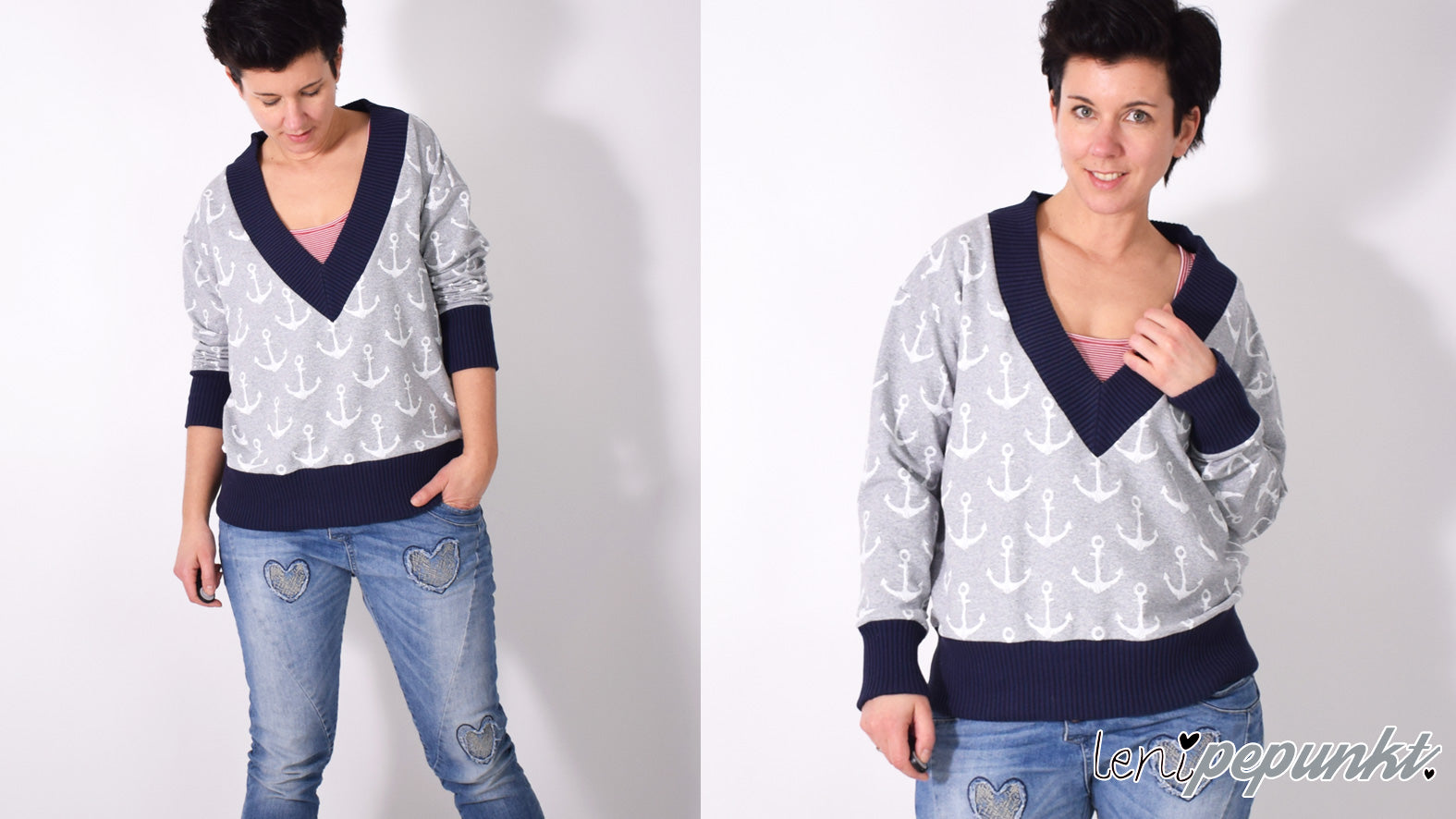 lenipepunkt-v-neck-pulli-123-pullover-papierschnitt-xs-xxxl image 4