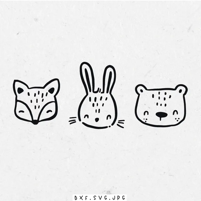 paul-clara-plottdateien-waldtiere-plotterdatei-download-handgezeichnet image 1