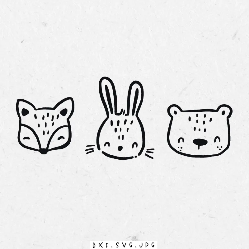 paul-clara-plottdateien-waldtiere-plotterdatei-download-handgezeichnet image 1