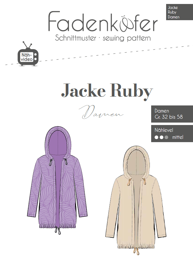 fadenk-fer-ruby-damen-papierschnittmuster-jacke-gr-32-58 image 1