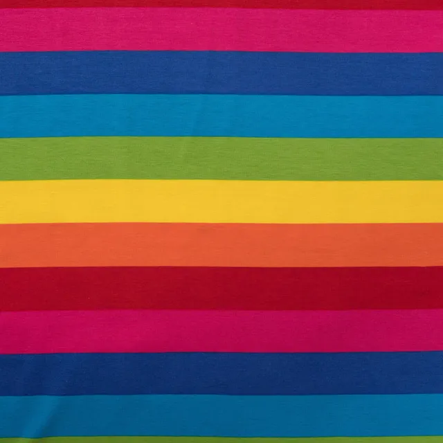 n-hfrosch-stoffe-baumwoll-jersey-regenbogenstreifen-stoff image 1