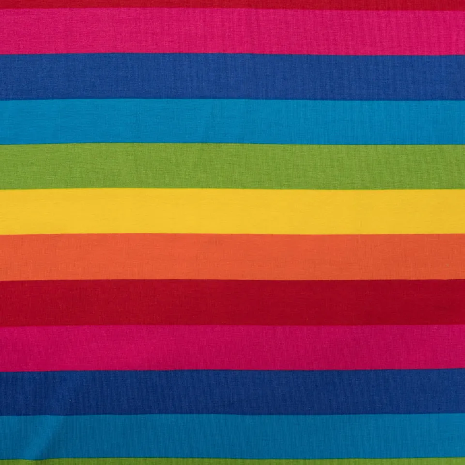 n-hfrosch-stoffe-baumwoll-jersey-regenbogenstreifen-stoff image 1