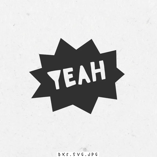 paul-clara-yeah-plottdatei-typo-einfarbig image 1