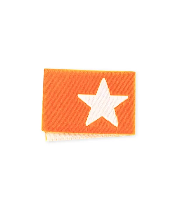 paul-clara-weblabel-stern-neon-orange-klapp-label image 1