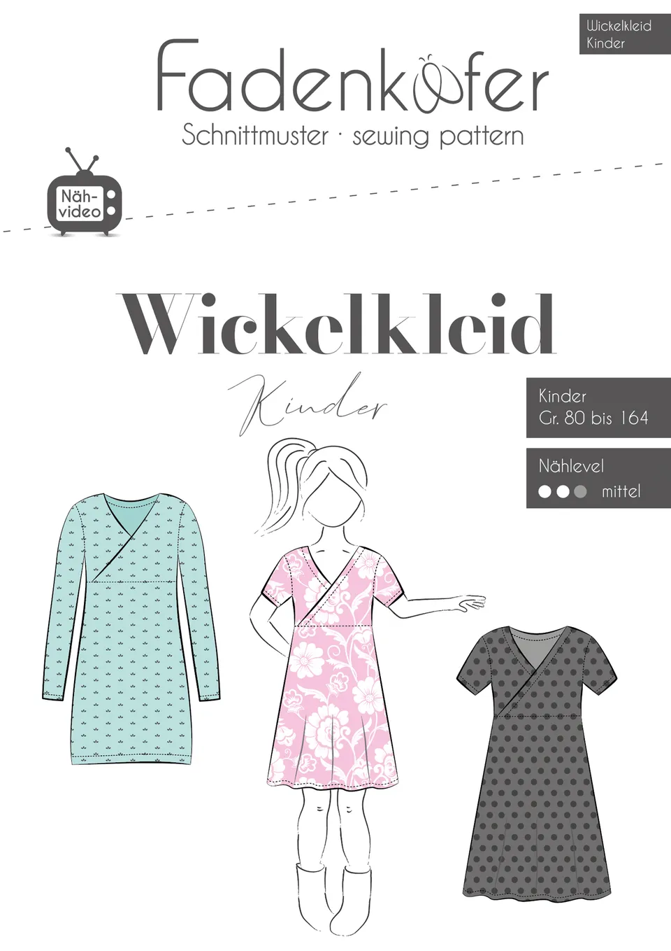 fadenk-fer-papierschnittmuster-wickelkleid-kinder-74-164-f-r-anf-nger image 1