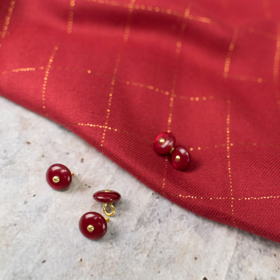 n-hfrosch-viskose-twill-glitzer-karo-rot-webware image 8