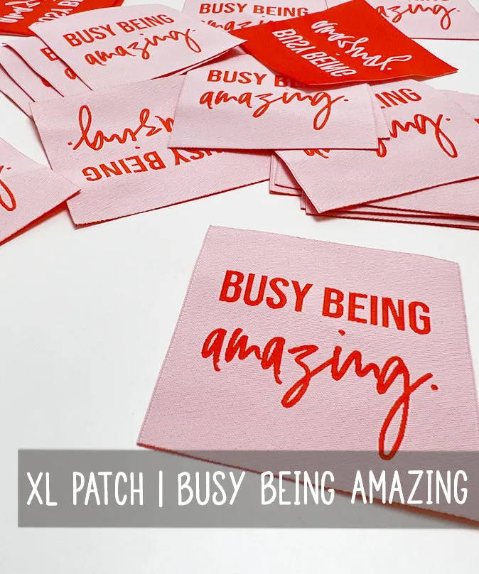 lenipepunkt-xl-patch-busy-being-amazing-7x7-cm-polyester image 1
