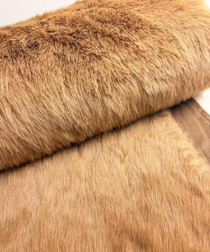 lenipepunkt-fake-fur-kunstfell-uni-meterware-rosa image 7