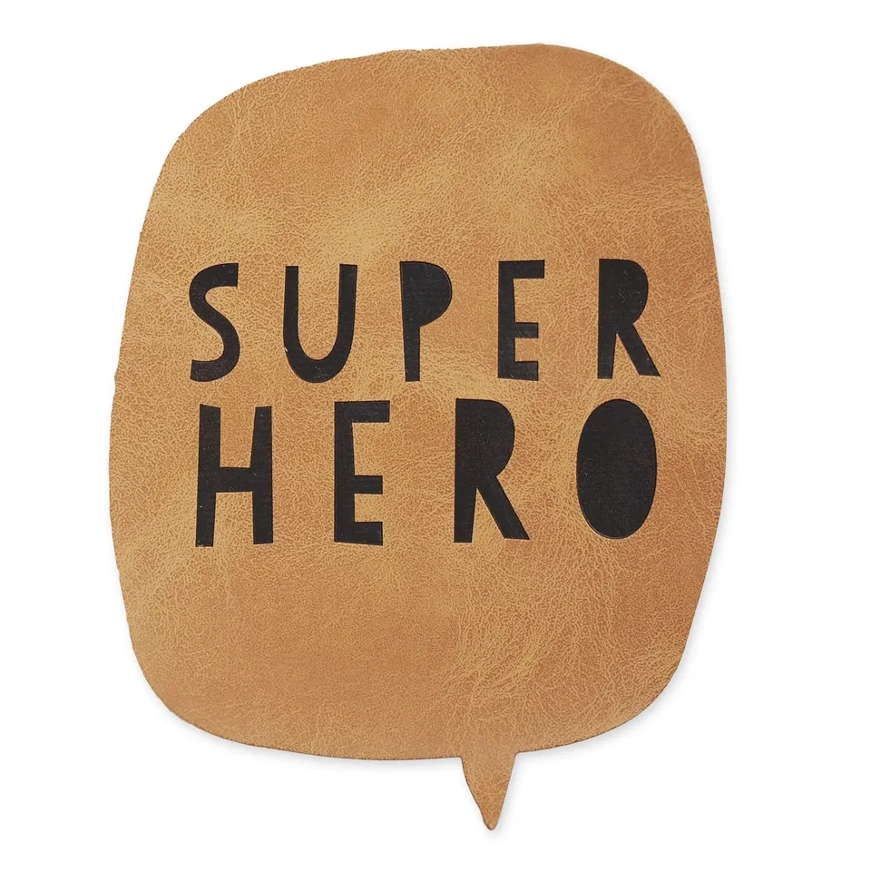 paul-clara-kunstleder-labels-superhero-sprechblase-xxl-iron-on image 1