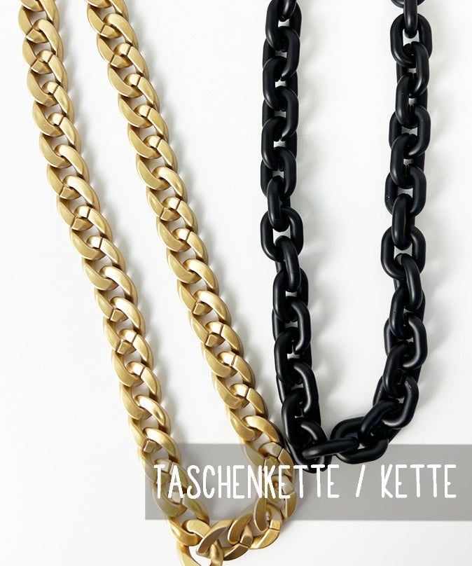 lenipepunkt-taschenkette-kunststoff-schwarz-gold-meterware image 1