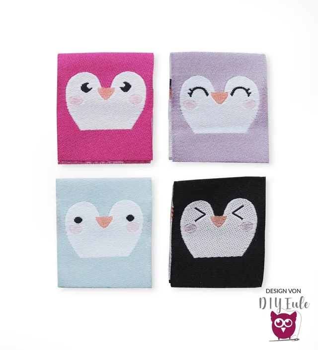 paul-clara-weblabels-pinguin-klapp-label-4er-set-kotex image 1