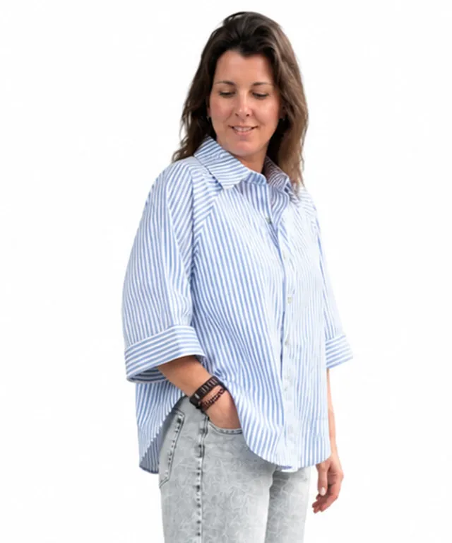 lenipepunkt-ready-to-wear-raglan-bw-bluse-blau-wei-gestreift image 1