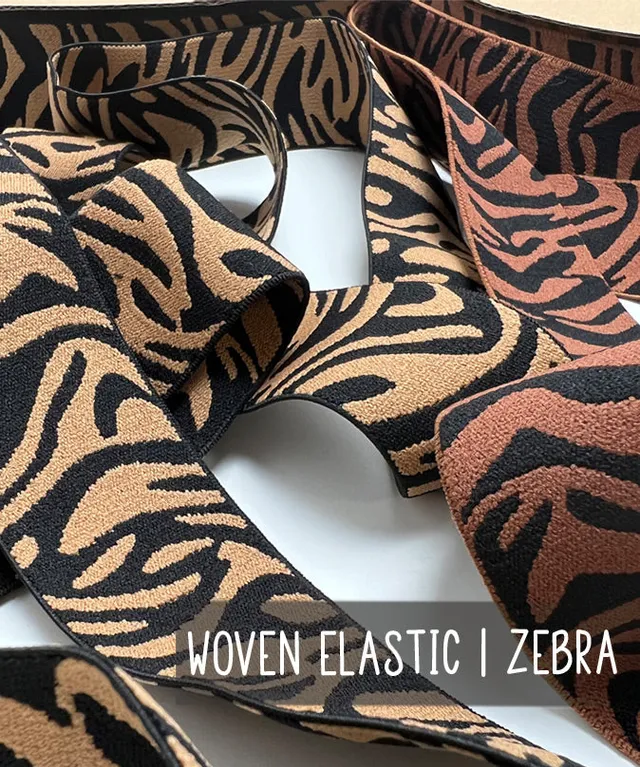 leni-pepunkt-woven-elastic-gummiband-zebra-caramel-40mm image 1