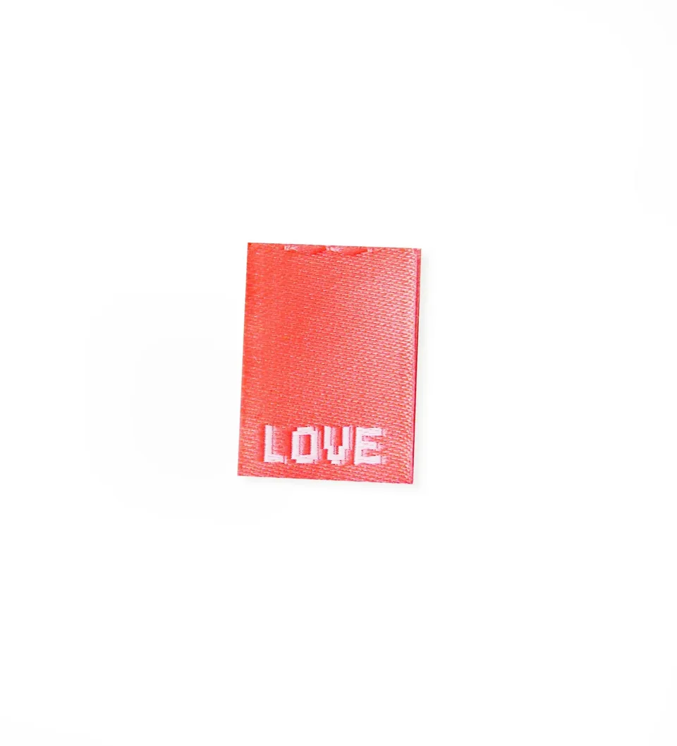 paul-clara-weblabels-love-mini-label-neoncoral-gewebt-ko-tex image 1