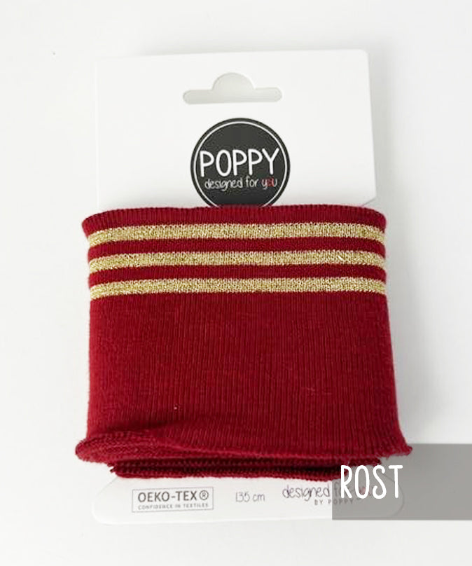 lenipepunkt-streifen-lurex-fertig-b-ndchen-cuffs-t-rkis image 7