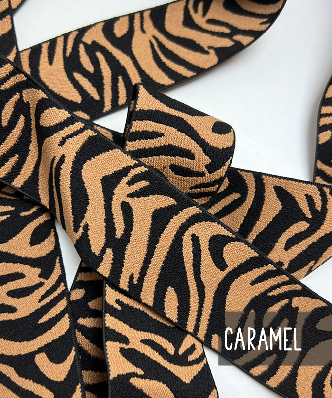 leni-pepunkt-woven-elastic-gummiband-zebra-caramel-40mm image 2