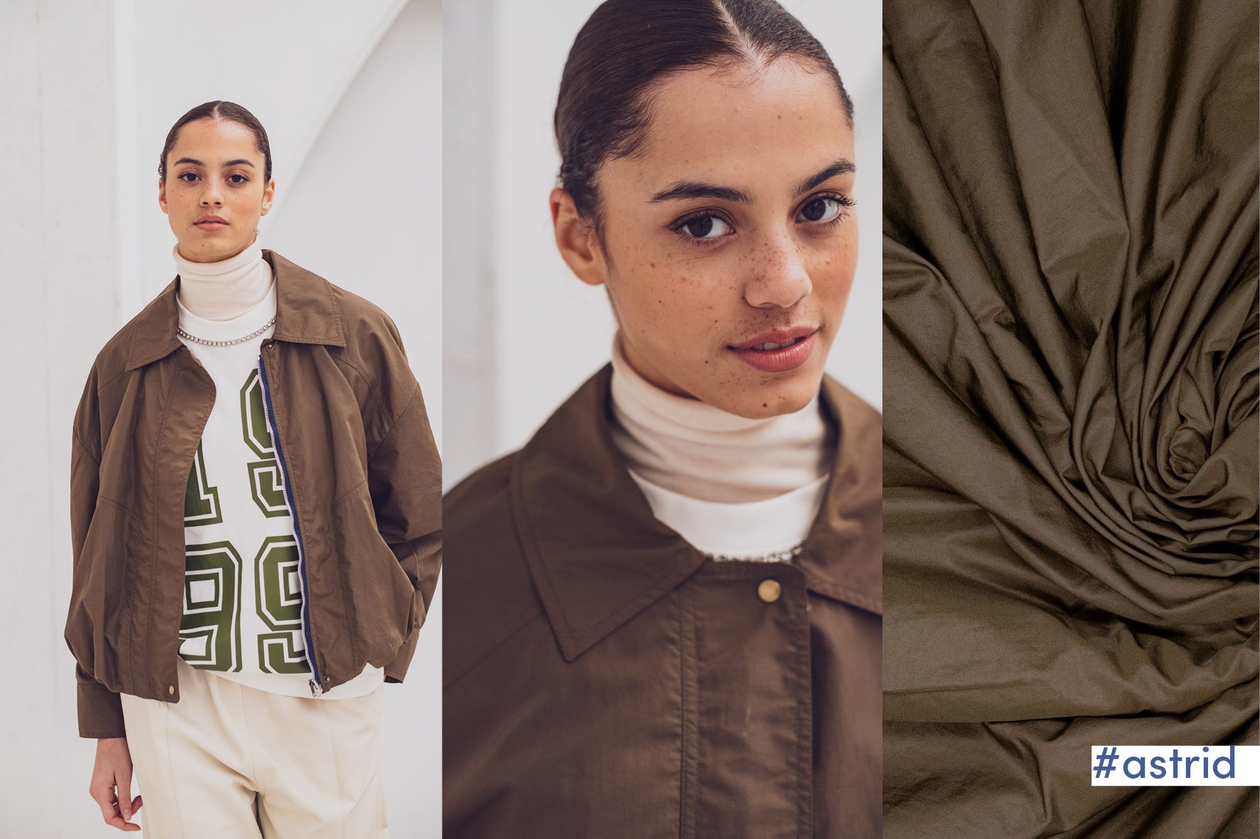 fibre-mood-woven-nylon-stoff-braun-khaki-wasserabweisend image 1