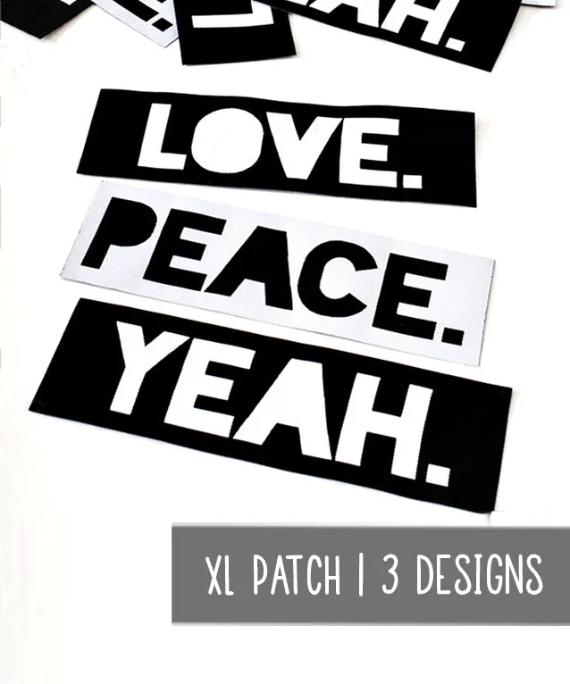 lenipepunkt-xl-patch-love-peace-yeah-15x5-cm-polyester image 1