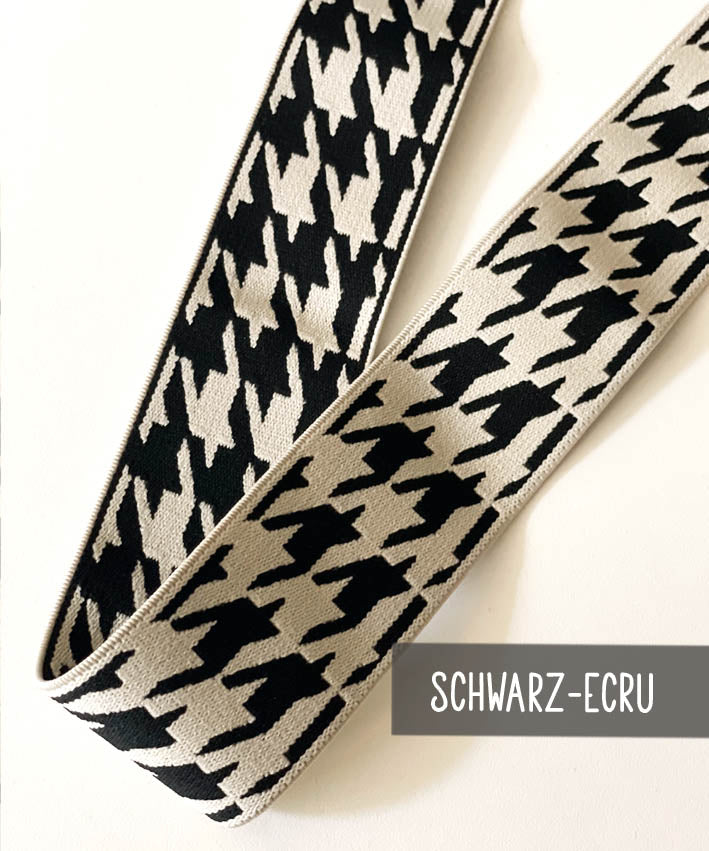 leni-pepunkt-hahnentritt-gummiband-40mm-schwarz-ecru image 2