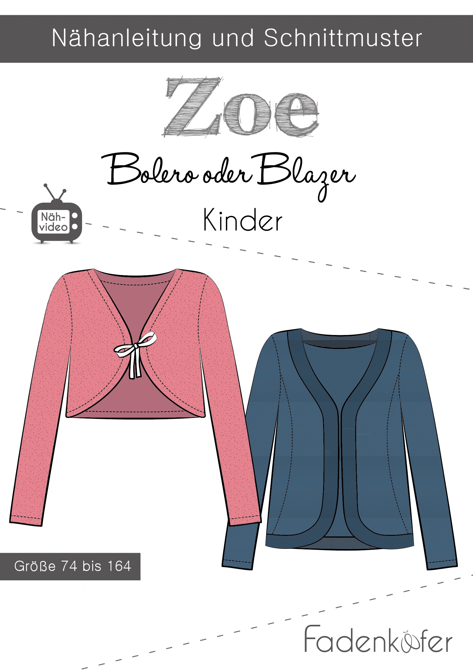 fadenk-fer-zoe-papierschnittmuster-bolero-jacke-kinder image 1